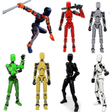 T13 Robot Action Figure 3D Printed Multi-Jointed Movable Dummy Royal B7pc Decorations