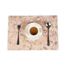 Waterproof Heat Resistant Golden Powder Dining Table Mat for Parties Christmas