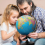 13" Spinning World Globe with Stand for Kids Learning, Classroom Desk Students 3