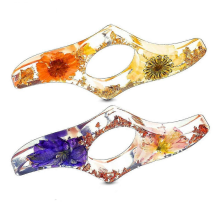 2Pcs Dried Flower Resin Thumb Book Holder Bookmarks (Fresh Style)
