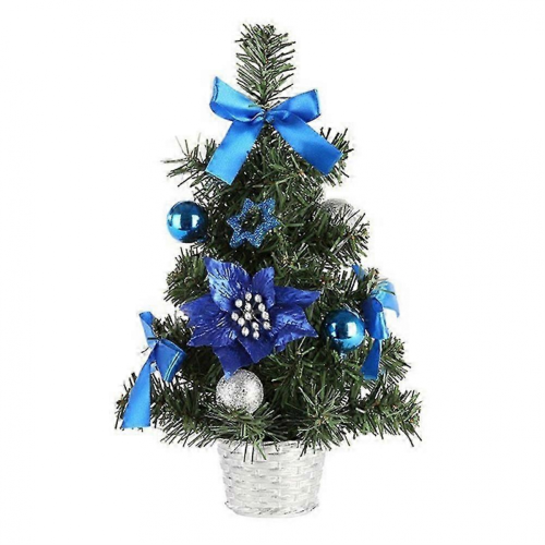 Mini Small Christmas Tree Without LED Lights Tabletop Artificial Xmas Ornament Gift 40cm Silver 2