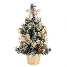 Mini Small Christmas Tree Without LED Lights Tabletop Artificial Xmas Ornament Gift 40cm Silver