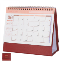 2025-2026 Daily Desktop Calendar, Thick Paper, Dark Red, 19.00X16.50X8.00CM, Date Planner Set