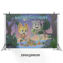 Creature Cases Birthday Party Decorations Set Banner Cups Plates Adam Charlotte Guillain Backdrop 300x200