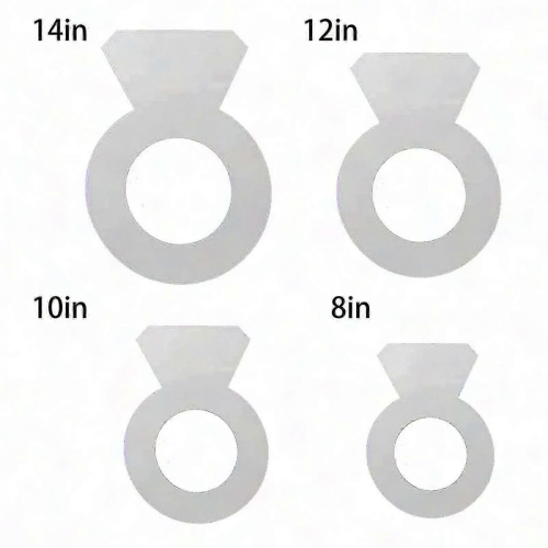 Large Diamond Ring Plastic Mold Cake Stencils Jelly Making Decor Tool-YuJia 1
