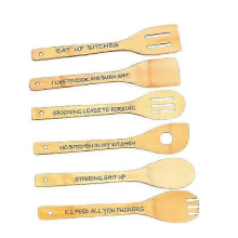 Funny Engraved Wooden Spoon Set - Unique Wooden Spoons JCC