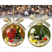 Holiday Sewing Ornament 2025, Sewing-Themed Christmas Decor, Stitch Machine Xmas Tree Hanging Ornaments for Sewing Lovers A and B