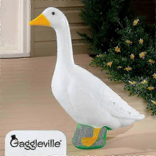 Large White Plastic Goose Garden Ornament -  Lawn Decor 1