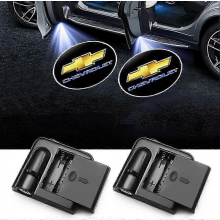 2pcs Chevrolet Chevy Wireless Car Door Logo Light LED HD Welcome Ghost Shadow Projector Lamp for Car Customization Style Enhancement