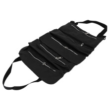 Sac à outils en toile pliable qui se roule grande capacité noir