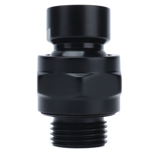 Adattatore doccia superiore G1/2, supporto regolabile, nero 1