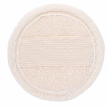 Éponge exfoliante blanche en loofah pour le visage et le corps