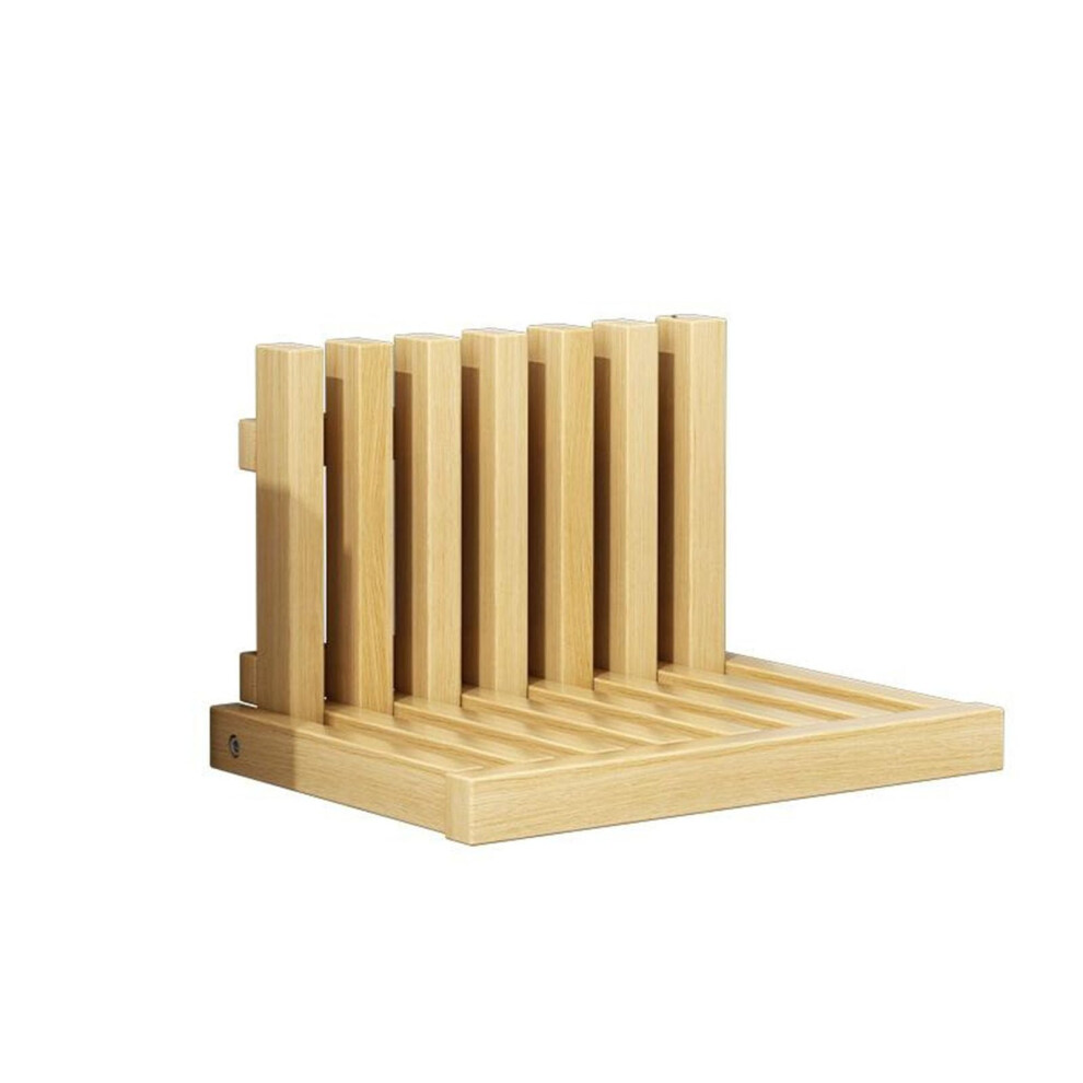 Klappsitz Wandmontage Holz Duschsitz Faltbarer Badezimmerhocker Beige Klappstuhl mit Dickem Sitz fÃ¼r Schuhe Wechseln-image-OPC-PJQV6VG-NEW