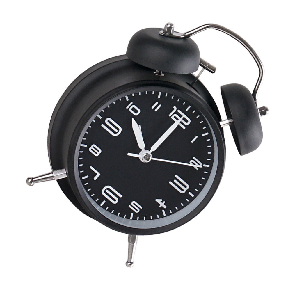 1 Tischwecker Uhr Alarm Desktop Leise Bett Black-image