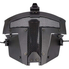 Airsoft Full Face Mask Tactical Mesh Mask Compatible with FAST Helmet Black