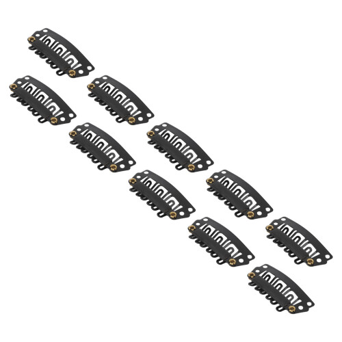 100Pcs Black U Shape Hair Extension Snap Clip Safe 2