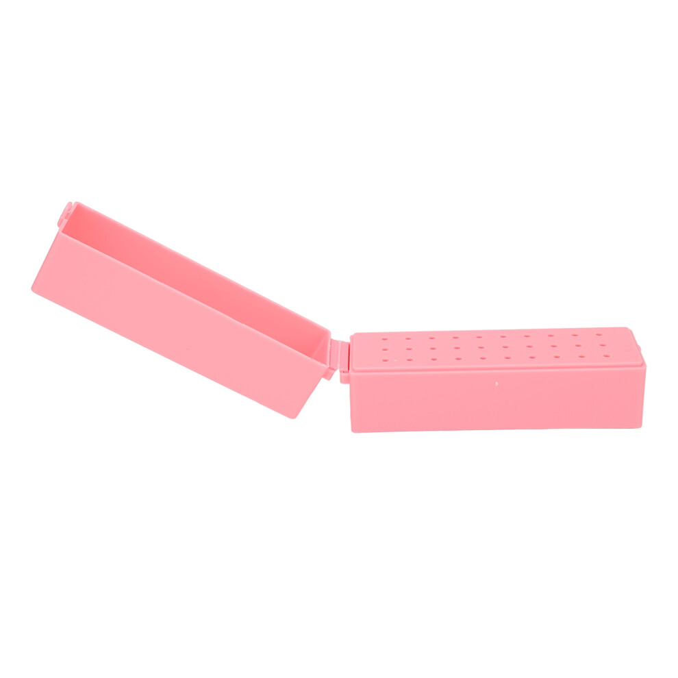 30 Holes Nail Drill Bits Holder Dustproof Acrylic 9469363331502