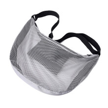 Lightweight Sports Equipment Bag, Adjustable Shoulder Strap Mesh Tote for Basketball, Soccer, Volleyball, Tennis - Gray