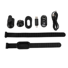 (black)Pet Collar Camera 1080P HD 2.4G Wireless Dog Cat Wearable Video Recorder Loop Recording Small Action