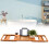 Bamboo Bathtub Tray Simple Durable Retractable 12
