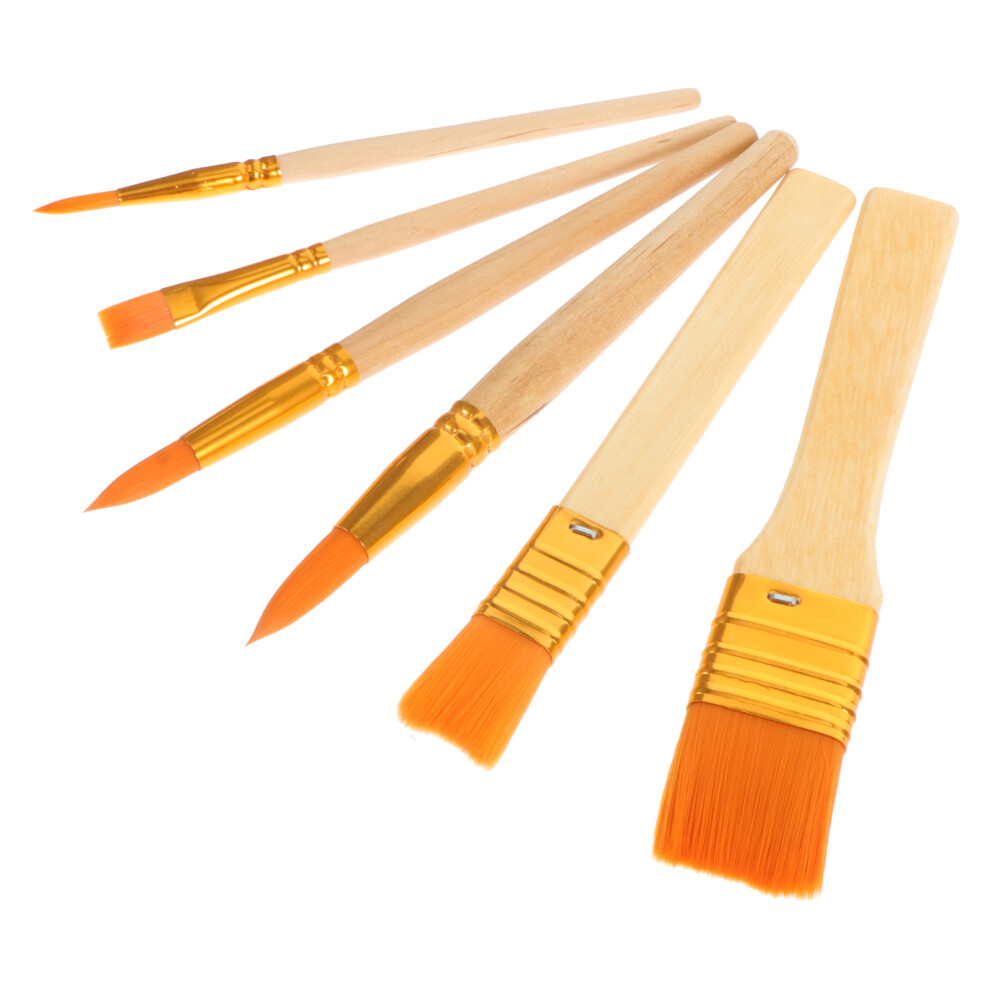 6 KinderbüRste Holz Mit GroßEm Griff-image