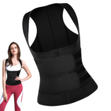 Women Waist Training T Shirt Vest for Tummy Control and Posture Correction, Compression Body Support, Gray XXL