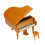 Piano Shaped Music Box Wooden Simulation Piano 4