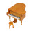 Piano Shaped Music Box Wooden Simulation Piano 7