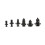 620 pièces de rivets et clips à épingle noirs taille 16 10