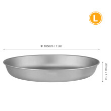 Assiette à dîner en titane S/M/L 112-185 mm 36-78 g
