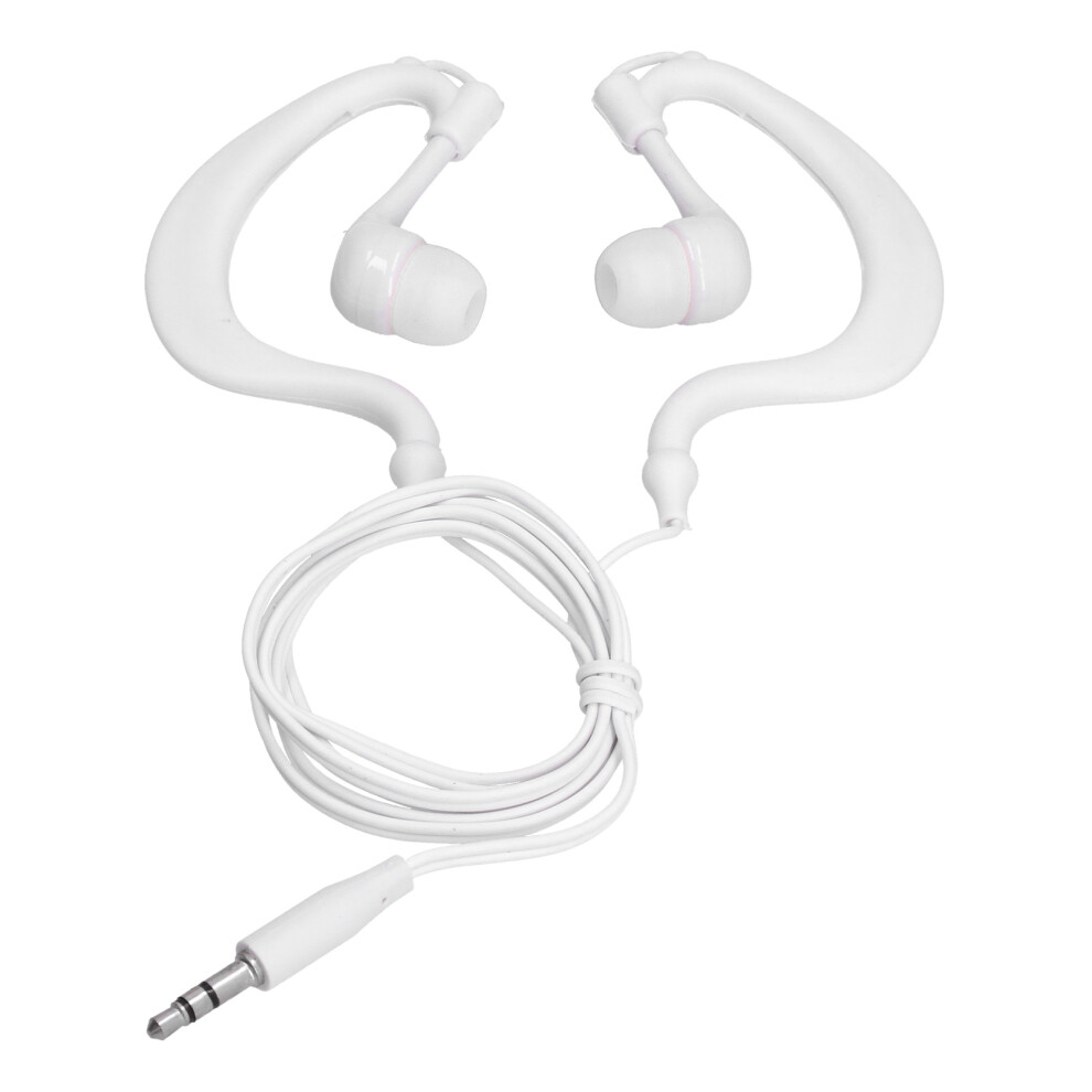 Waterproof 3.5Mm Plug Headphones For Swimming With Spare Earplugs - White 4321343320485