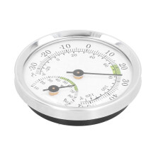 Igrometro a quadrante mini Argento Verde -30~50