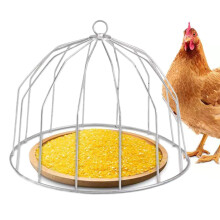 Chicken Feeder Cage for Ducks and Farm Animals, Trough Feeder Protector, No Mess Pet Food Cage, Durable Drinker Cover