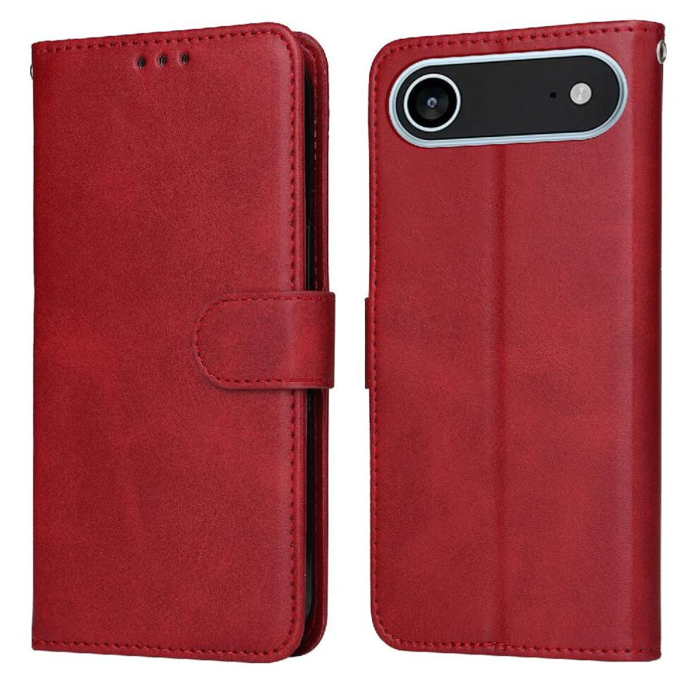 Photos - Case Compatible with iphone Air Card Slots Magnetic Closure Precise Cutouts Flip Cover(Red)
