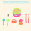 7Pcs Musical Instrument Educational Toys Set Drum 14