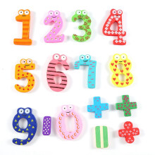 15Pcs/lot Lovely Wooden Mathematics Numbers Fridge