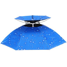 Windproof Head Umbrella Hat for Sun Protection, Foldable Fishing Hat, Lightweight Outdoor Headwear, Adjustable Size