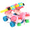Roller Skates for Children, Adjustable Size 4, Beginner-Friendly, Colorful Pink Design, Durable Material 5