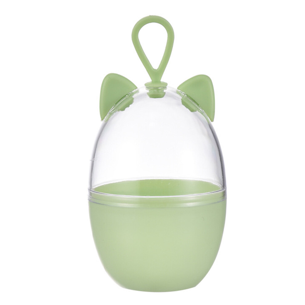 Green Makeup Sponge Holder Box Cartoon Shaped Dustproof