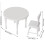 Doll House Accessories 3PCS Table Chair Simulation 9