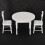 Doll House Accessories 3PCS Table Chair Simulation 4