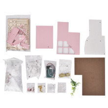 DIY Handmade Miniature Pink Girl Wooden Loft Doll