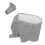 Gray Plastic Elephant Shape Kitchen Tableware Drainer 14x8x11cm 5