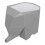 Gray Plastic Elephant Shape Kitchen Tableware Drainer 14x8x11cm 2