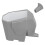 Gray Plastic Elephant Shape Kitchen Tableware Drainer 14x8x11cm 10