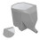 Gray Plastic Elephant Shape Kitchen Tableware Drainer 14x8x11cm 14