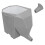 Gray Plastic Elephant Shape Kitchen Tableware Drainer 14x8x11cm 16