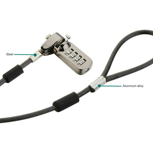 Laptop Notebook Cable Lock with 4 Digit Password Security and Universal USB Compatibility for Enhanced Device Protection 1