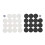 22mm Plastic Black White Backgammon Checkers Chips 3