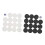 22mm Plastic Black White Backgammon Checkers Chips 6